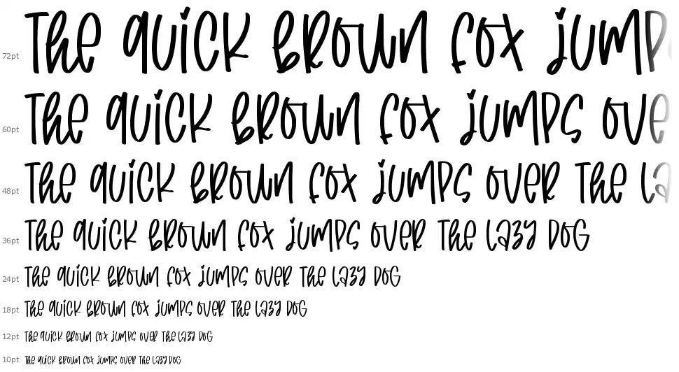 Cheerful Girlfont waterfall