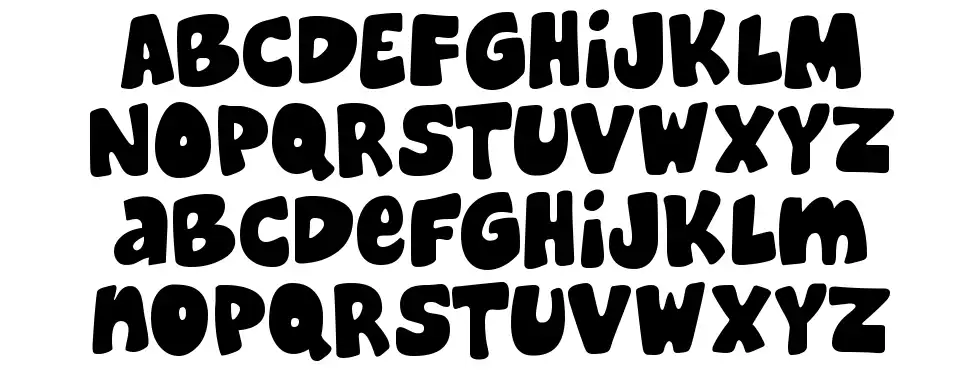 Cheeseburger font specimens