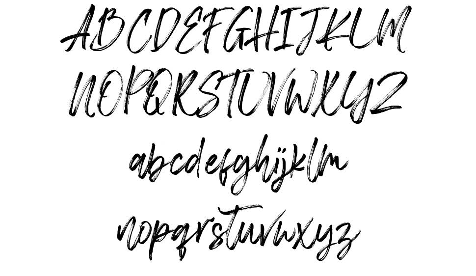 Chelistine Script font specimens