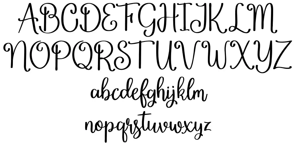 Cherish font Örnekler