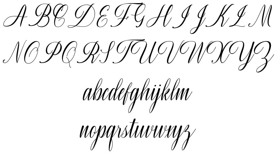 Cherlynda font Örnekler