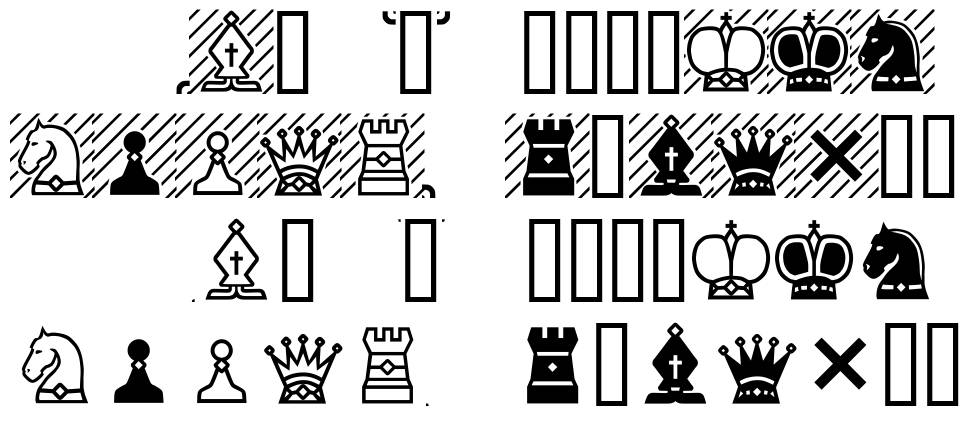Chess-7 font specimens