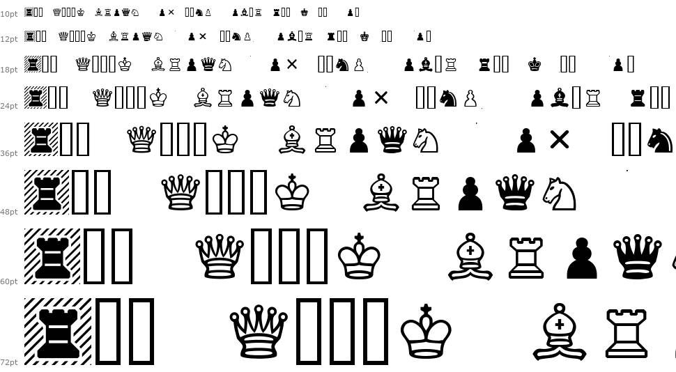 Chess Cases font Waterfall