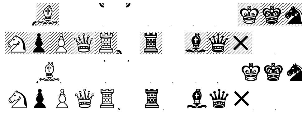 Chess Leipzig font specimens