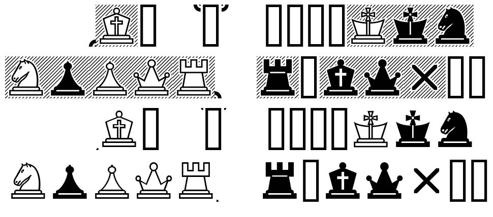 Chess Lucena font specimens