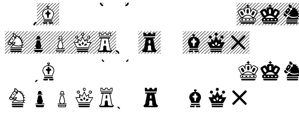 Chess Magnetic font specimens