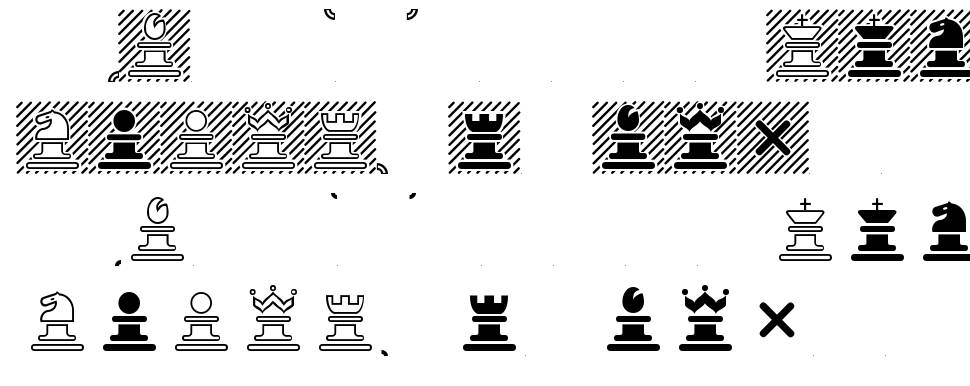 Chess Marroquin font Örnekler