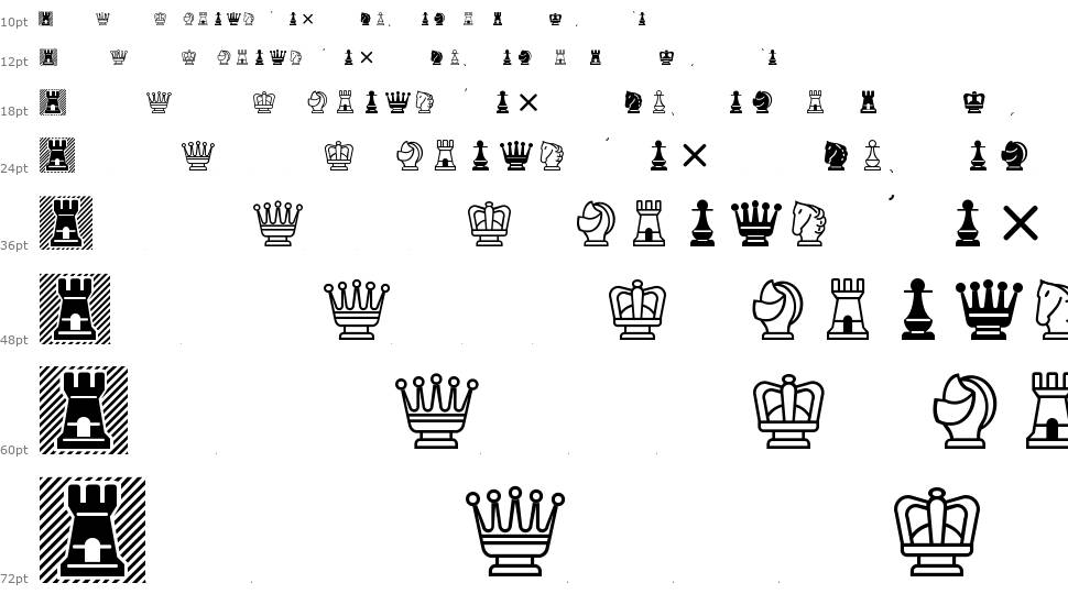 Chess Mediaeval carattere Cascata