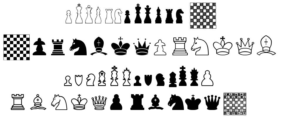Chess TFB fonte Espécimes