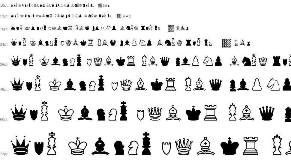 Chess TFB font Waterfall
