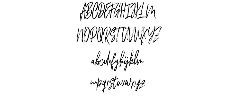 Chester Brush font Örnekler
