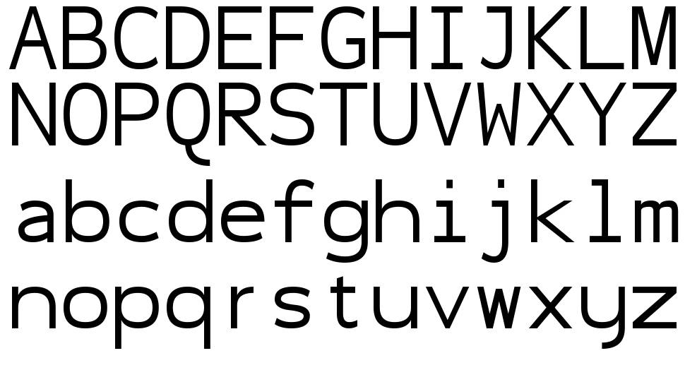 Chibi Sans Mono 2013 шрифт Спецификация