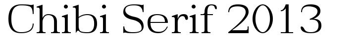 Chibi Serif 2013 font