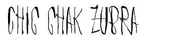 Chic chak zubra шрифт