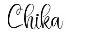 Chika 字形