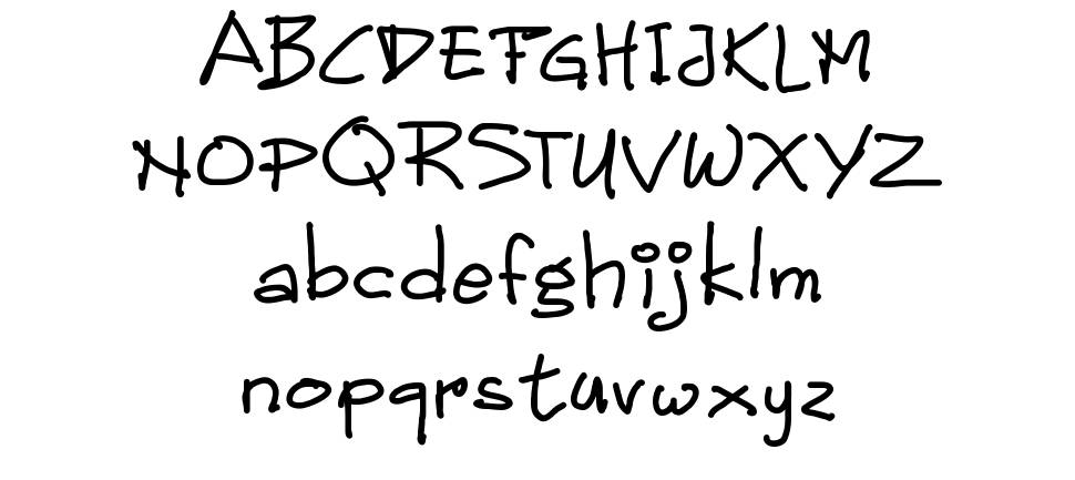 Children Handwritten písmo Exempláře