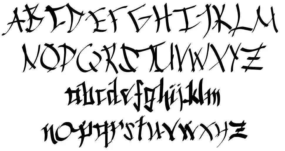 Chinese Calligraphyfont specimens