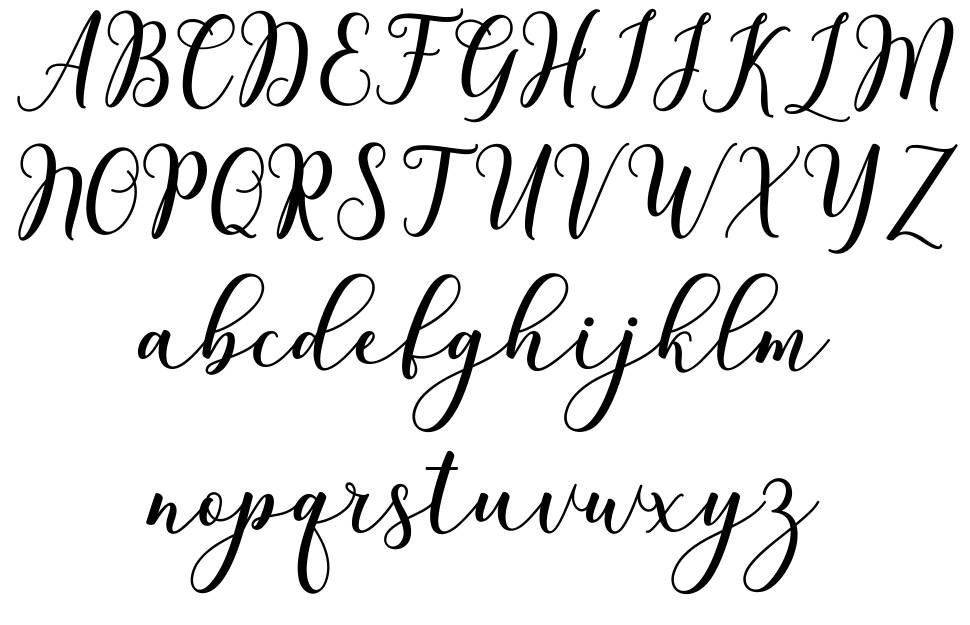 Chintiya Script font specimens