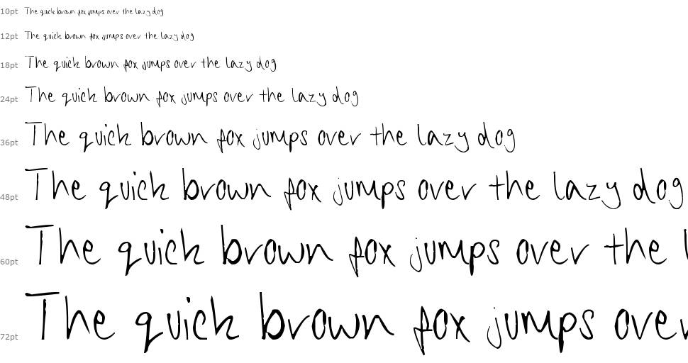 Chippy Handwriting font Waterfall