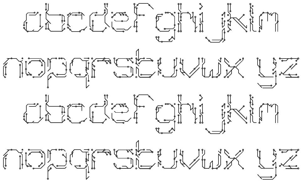 Chiptype font specimens