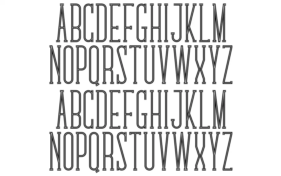 Chokie Crossline Stylefont specimens