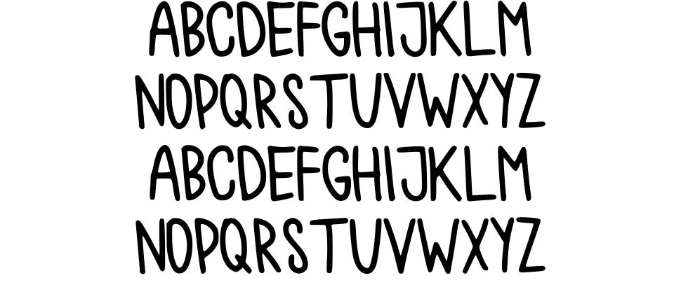 Chokoshtroko font Örnekler