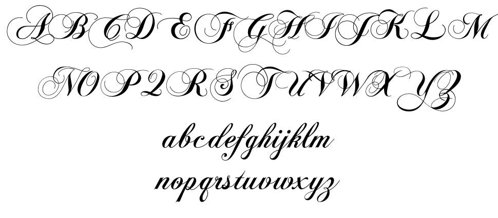 Chopin Script font Specimens