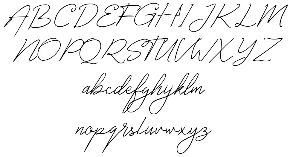 Chowgant Signaturefont specimens