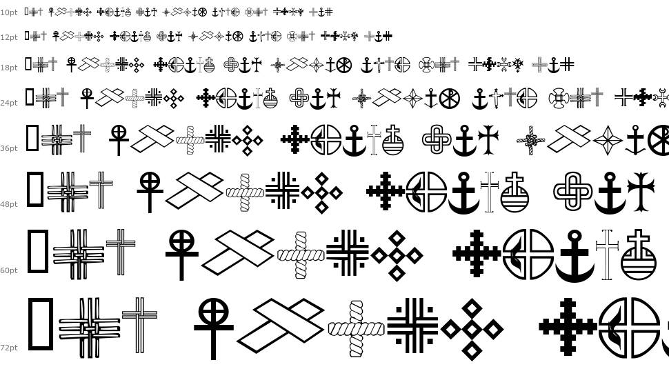 Christian Crosses шрифт Водопад