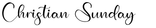 Christian Sunday font