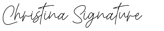 Christina Signature font