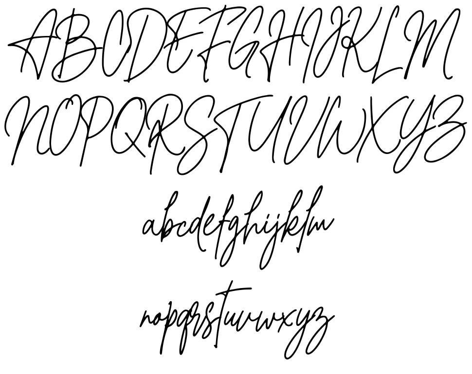 Christine Signature font