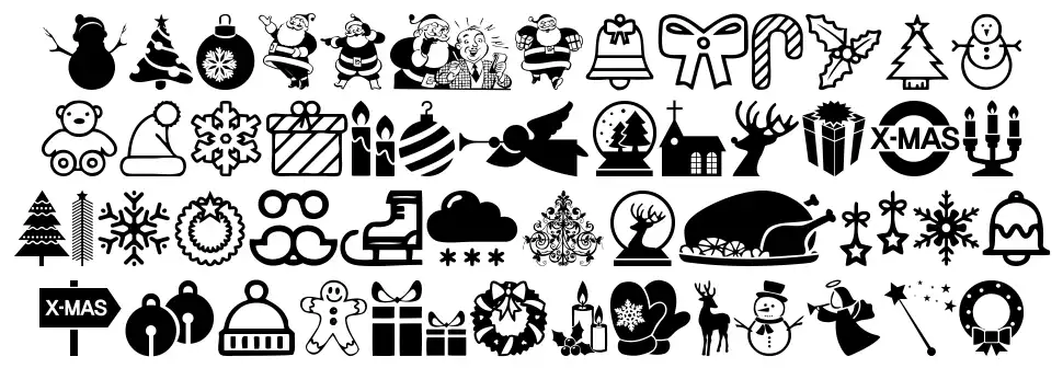 Christmas Iconsfont specimens