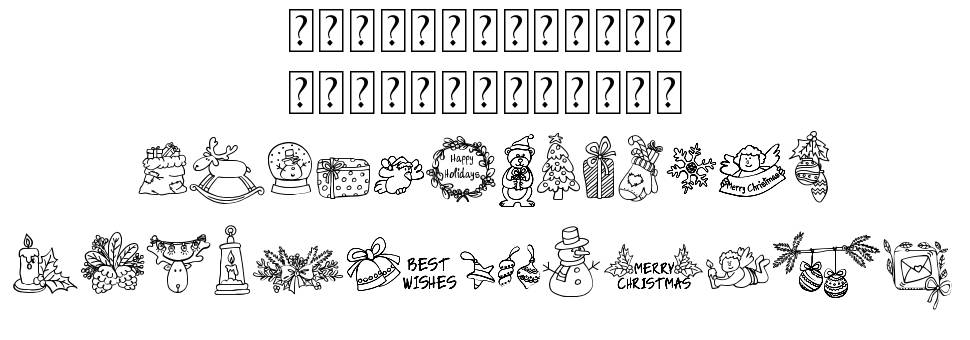 Christmas Season Doodle písmo Exempláře