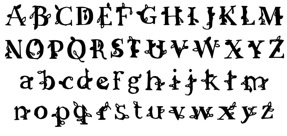 Christmas Serif 字形 标本