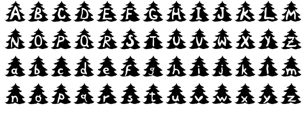 Christmas Tree písmo Exempláře
