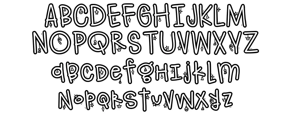 Christmas Tree Ornaments font