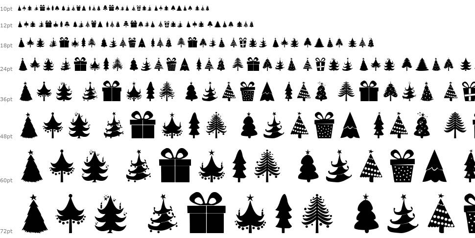 Christmas Trees шрифт Водопад