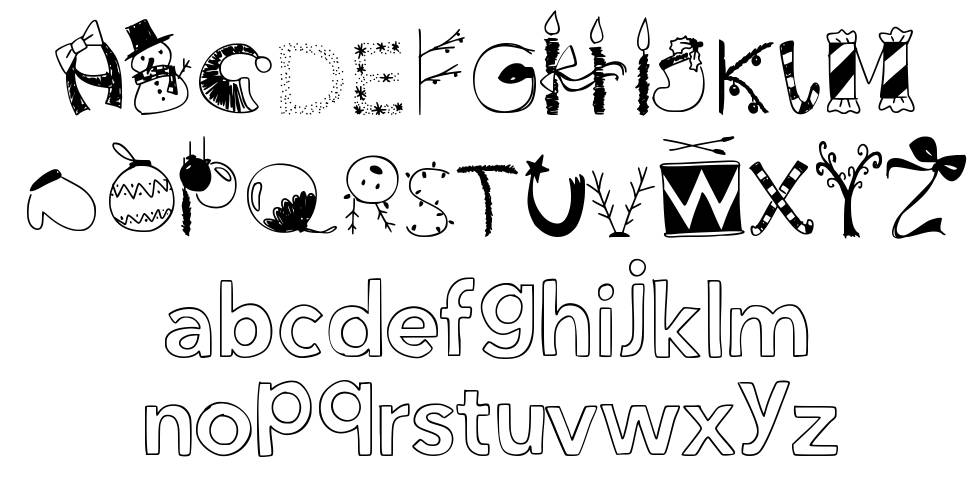ChristmasgocDani font Örnekler