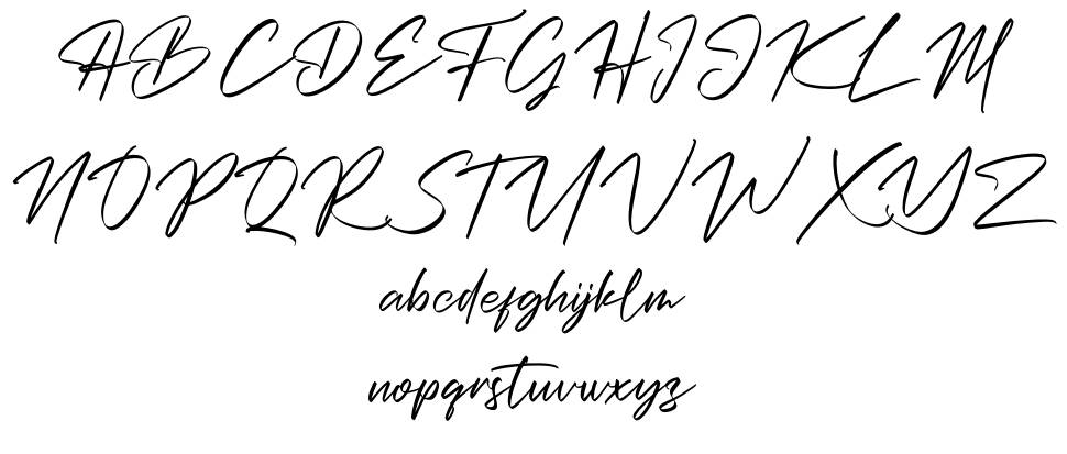 Christopher Signature font specimens