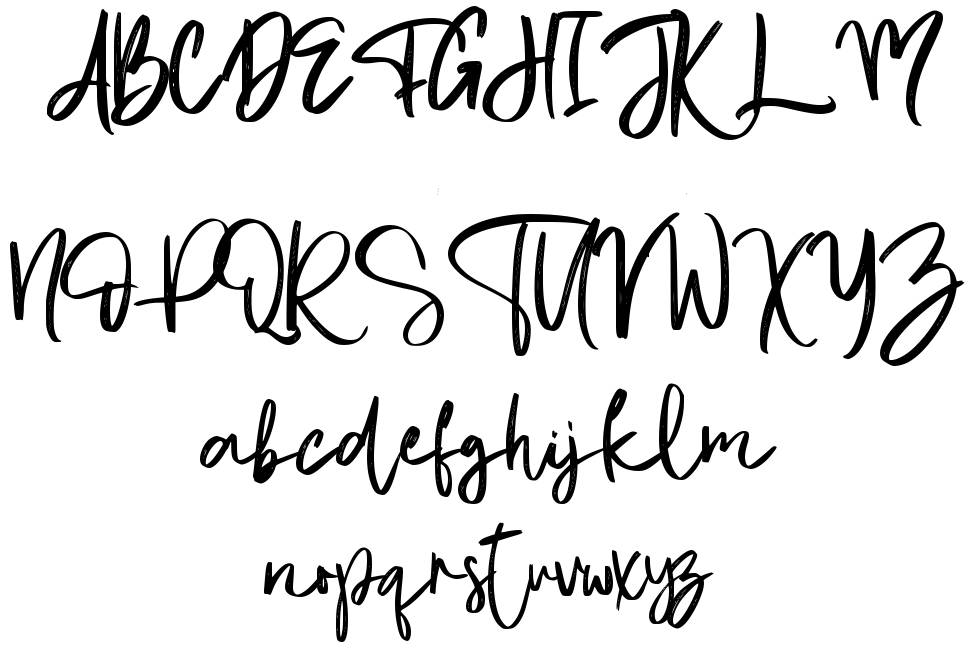 Christopher's Handwriting font Örnekler