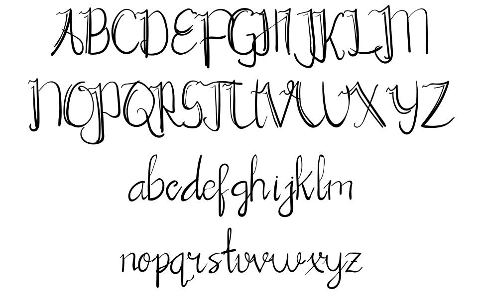 Chrisyard Script font specimens