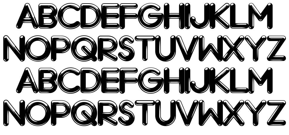 Chrome font specimens