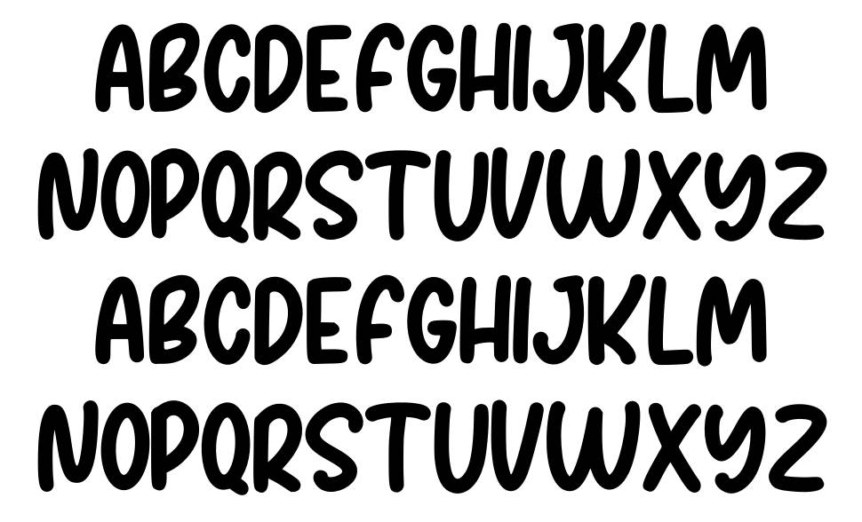 Chrumpy font Örnekler