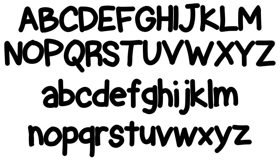 Chubby Gothic font specimens