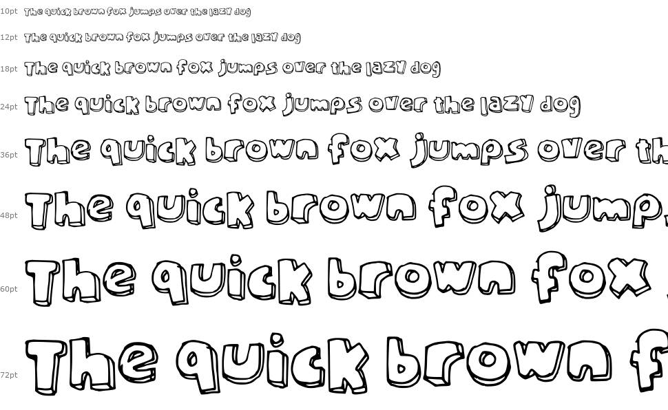 Chunky font Waterfall