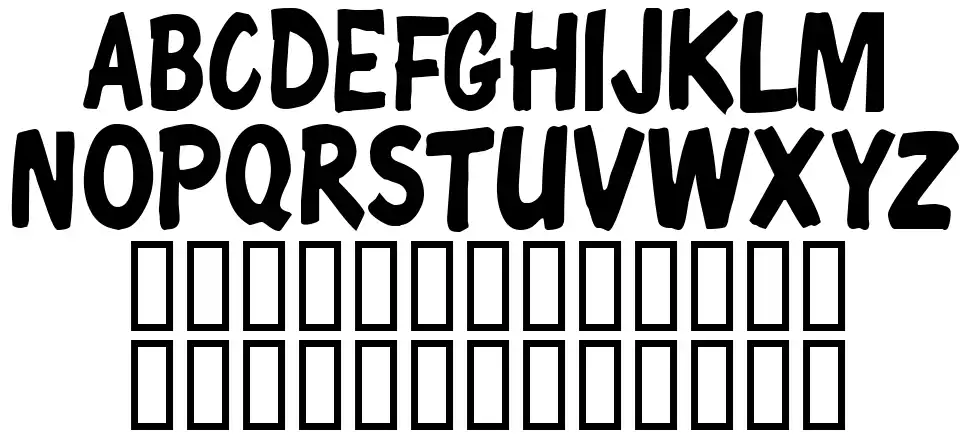 Chunky Comix font specimens