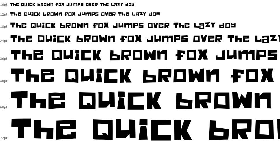Chunky Munky One font Waterfall