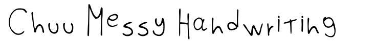 Chuu Messy Handwriting font