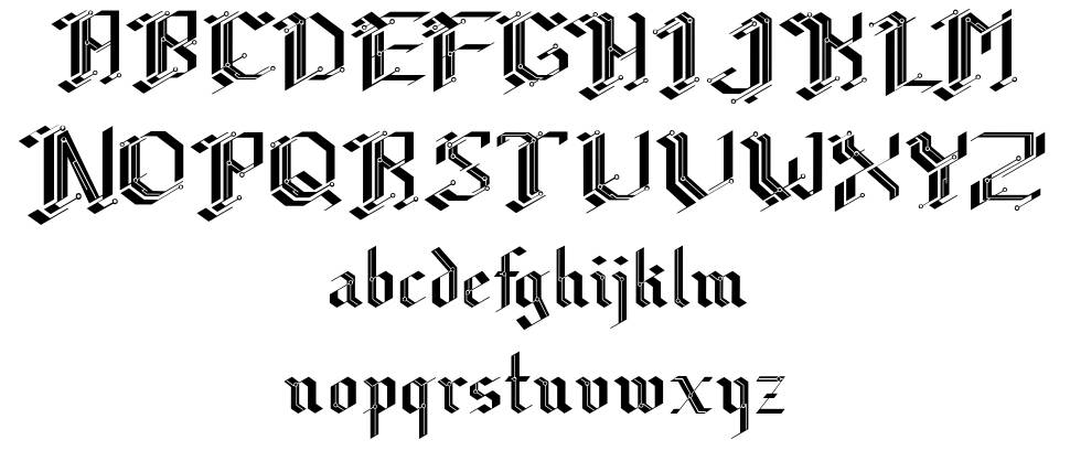 CiberGotica schriftart vorschau